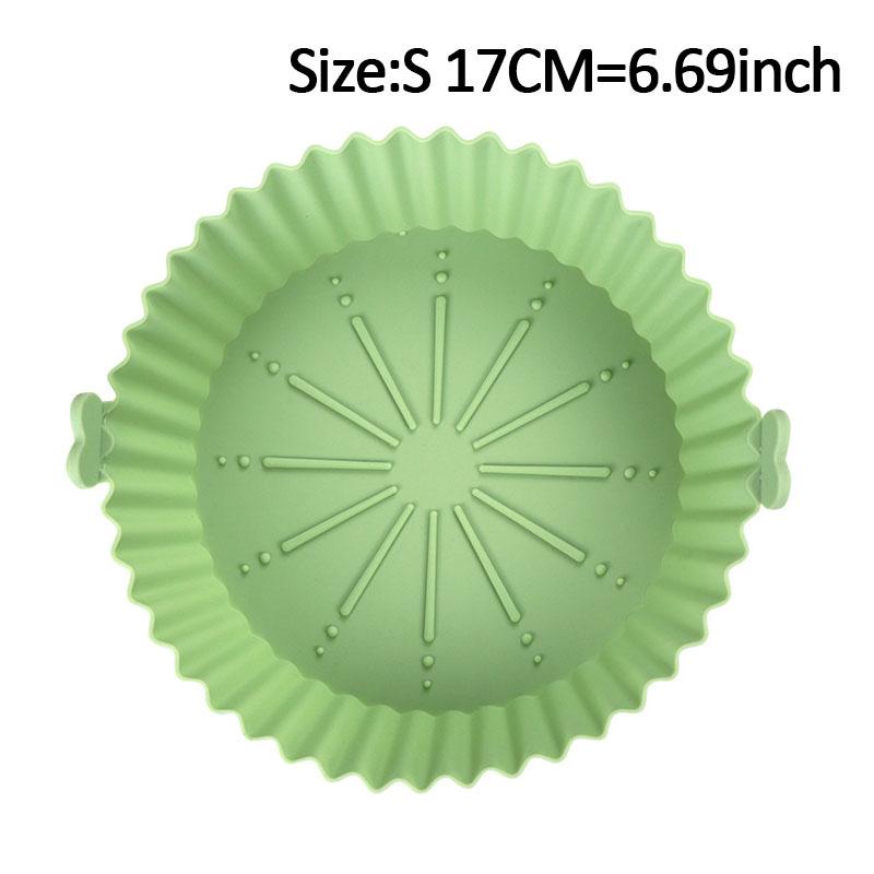 17/20 см противень для выпечки в аэрофритюрнице, многоразовый силиконовый противень с антипригарным покрытием, круглая форма для выпечки, коврики для микроволновки, вкладыш для аэрофритюрницы, форма для торта