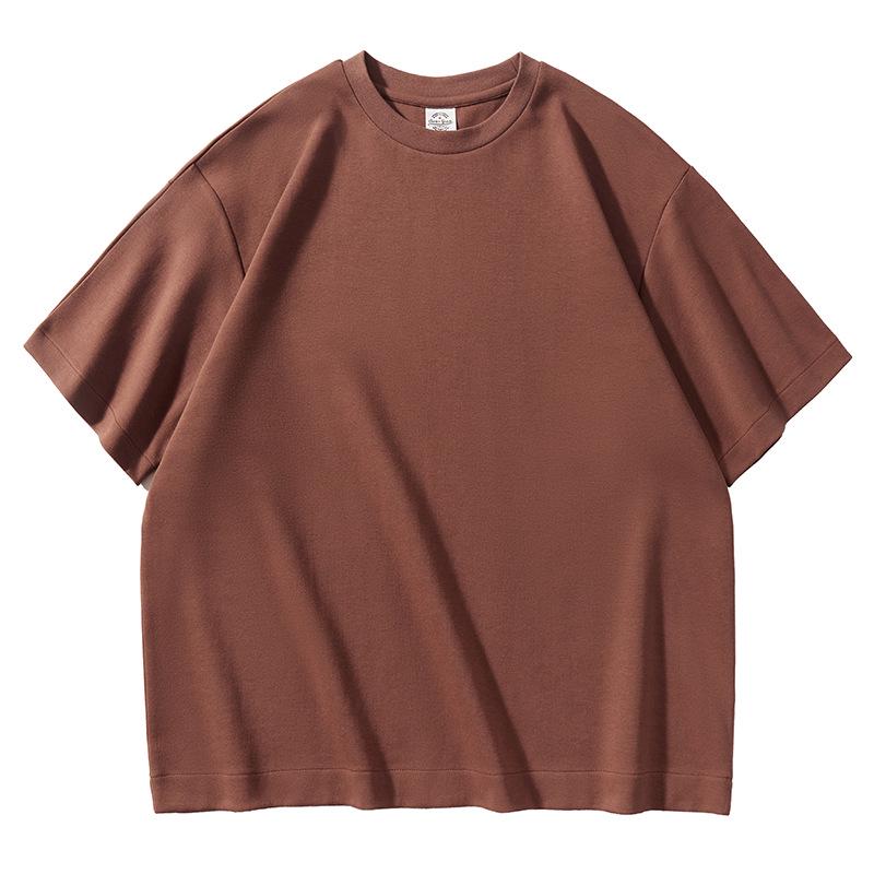 AG 300g Oversized Casual Drop Shoulder Heavyweight Custom Logo Short Sleeve Crew Neck Solid T-shirt