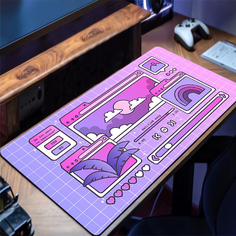 Игровые Аксессуары Коврик для Мыши Игровой Шкафчик Коврик для Мыши Аниме Ноутбук Ретро Steam Wave Коврик для Клавиатуры Офисный Аксессуар для ПК Лунный Настольный Коврик