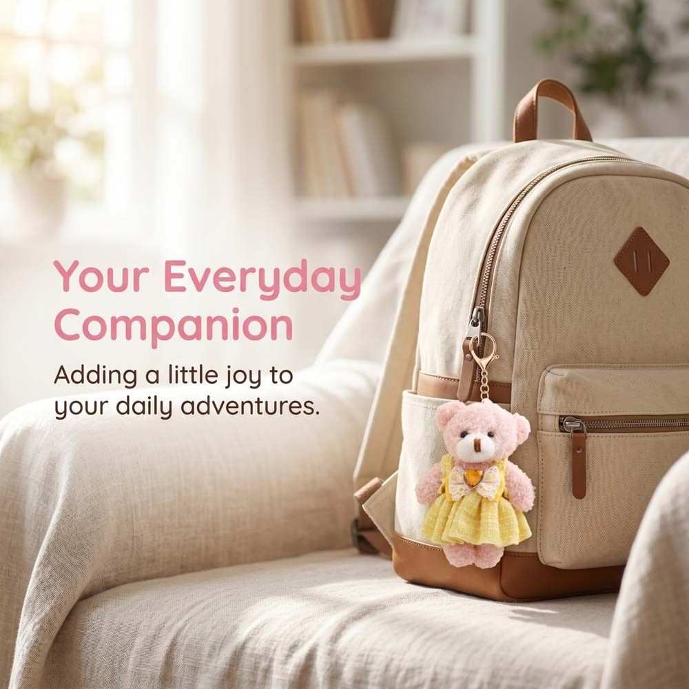 PP Cotton Bear Plush Pendant Stuffed Animal Bear Plush Toy Bear Plush Ornaments Car Pendant