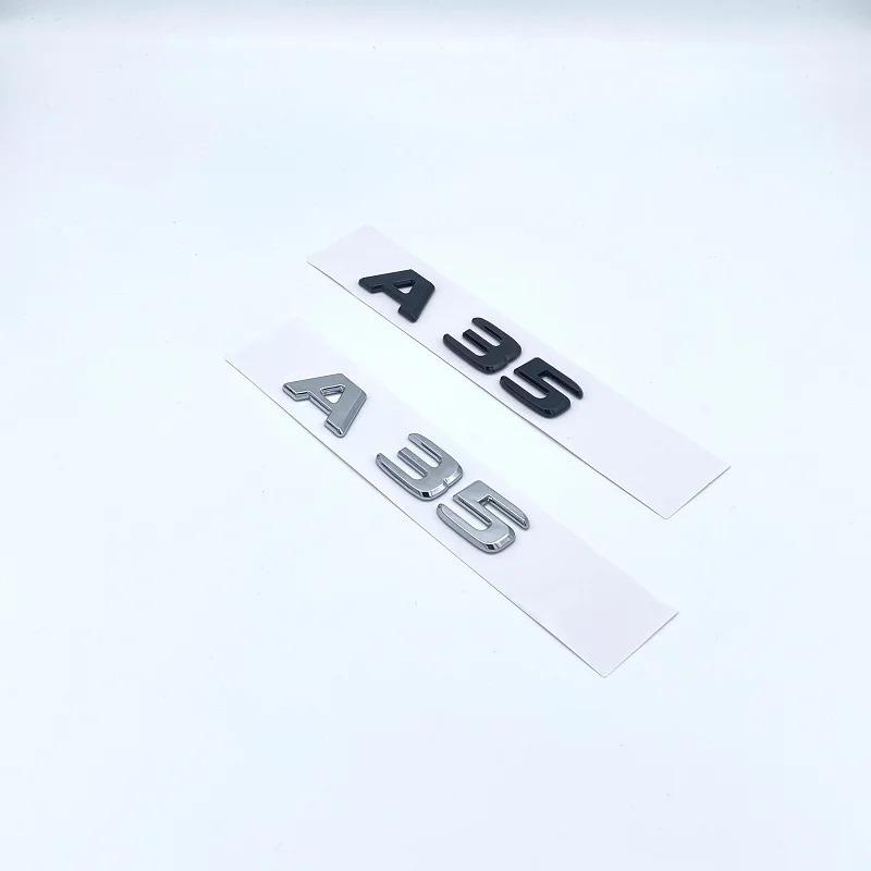 ABS 2016afterwards Silver Black Letters A35 Turbo 4matic Emblem for Mercedes Benz Car Fender Trunk Rear W176 W177 Logo Sticker UX0