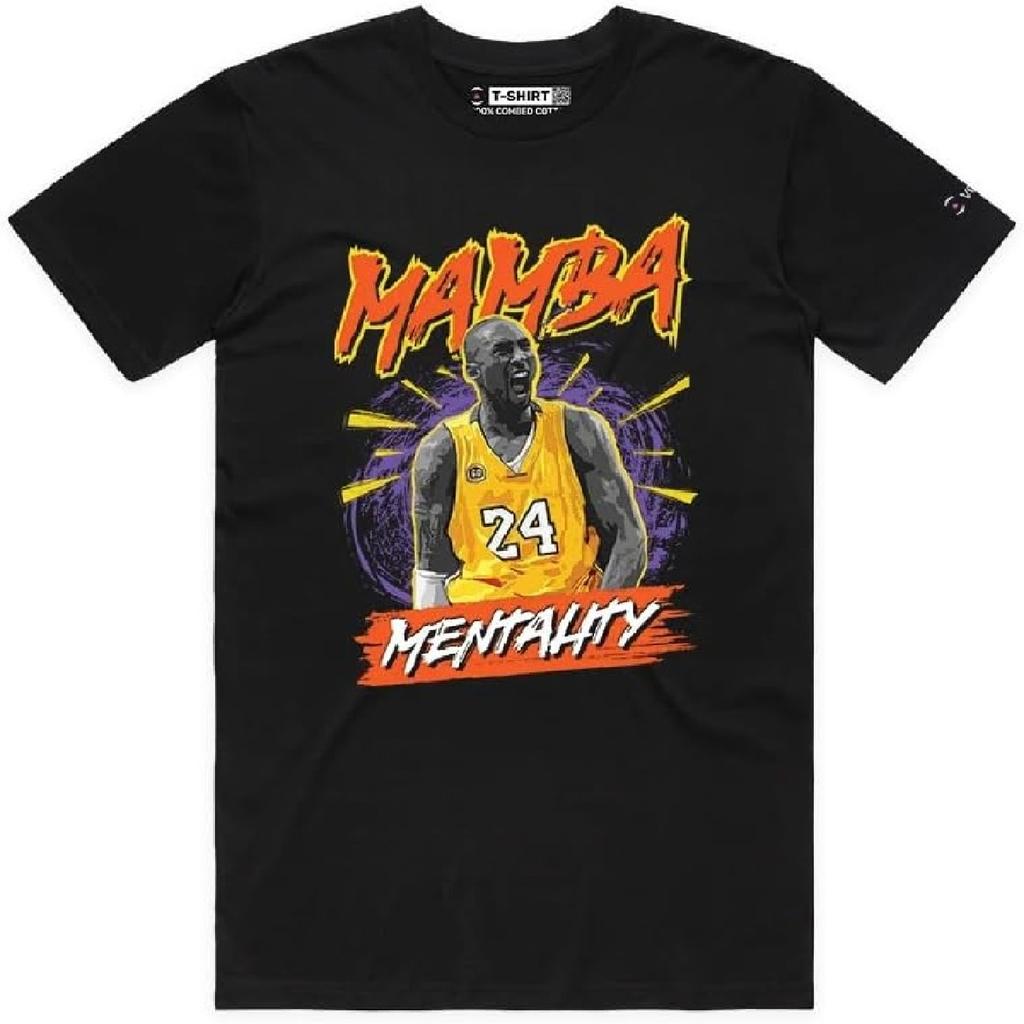 Спортивная футболка с графическим принтом Kobe The Mamba Mentality с премиальным дизайном, черная футболка Los Angeles Black Mamba Legacy для фанатов