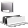 Dual-Slot Vertical Laptop Stand for MacBook and Desktop Storage