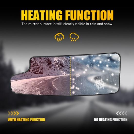 Pair Lower Heated Mirror Glass for - Chevy Silverado Sierra 1500 2500HD