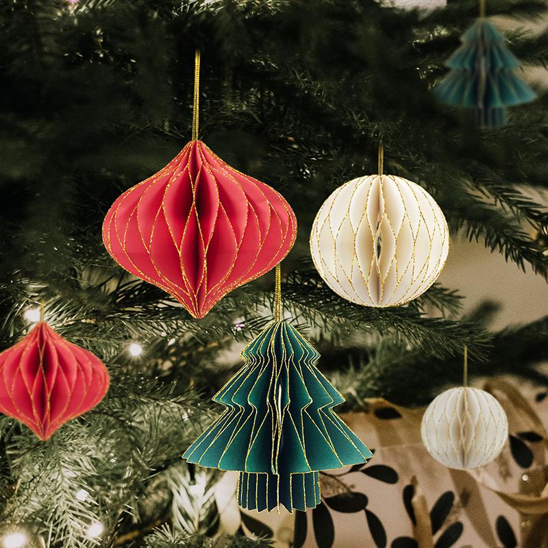 1 шт. Рождественская вечеринка витрина DIY декоративные изделия креативный рождественский сотовый кулон