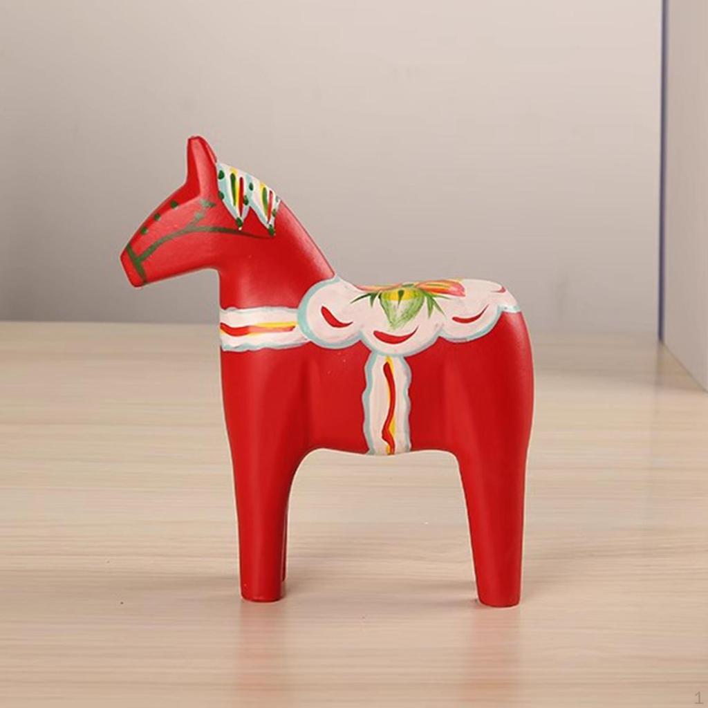 Dala Horse Figurine Swedish Statue Nordic Birthday Gift Collectible Art Crafts Home