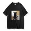 Big Foot Jinx T-shirt Black Cat Pattern Tshirt Funny Unisex Women T Shirts Unisex Cotton Tops Spring New Round Neck Tee Short Sleeve