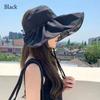 Women Empty Top Foldable UV Protection Panama Hat Beach Cap Sunshade Hat Sun Cap Bucket Hat