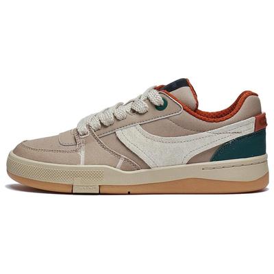 Li Ning Zheng Rong Круглый носок Удобные универсальные Простые Теплые Нескользящие Низкие Кроссовки Для Скейтбординга Женские Кроссовки Коричневый AEPT004-3