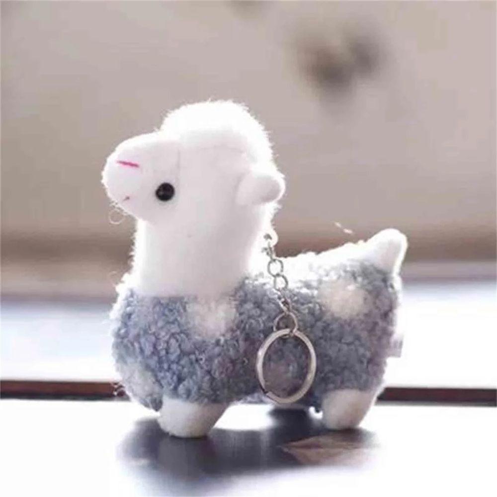 Figure Doll Ornaments Alpaca Plush Keychains Key Chain Doll Plush Animals Keyrings Stuffed Toy