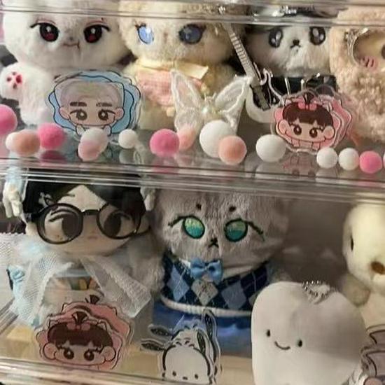 Multi-layer Cotton Display Box for Standee Dolls - Large Capacity Dustproof Cabinet
