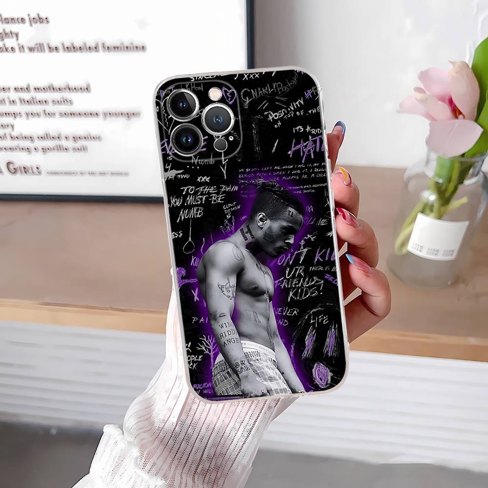 Прозрачный чехол для телефона рэпера X-XXXTentacionS для IPhone 16 15 14 13 12 11 Pro Max Plus Мягкая крышка