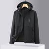 Outdoor Quick-Drying Jacket Men's Spring and Autumn Multi-Pocket Hooded Tooling Windproof Mountaineering Jacket