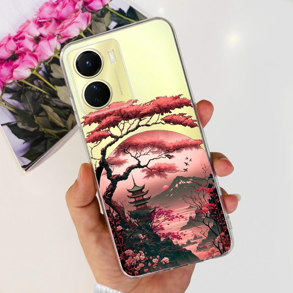 Чехол для Vivo Y16 Чехол для Vivo Y56 5G V2225 Модный узор Мягкий силиконовый чехол из ТПУ для Vivo Y16 Y 16 4G V2204 V2214 Чехлы для телефона