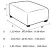 Универсальный чехол для пуфа из эластичного бархата, чехлы для пуфа, 360-градусная защита, чехол для дивана, подставка для ног для гостиной