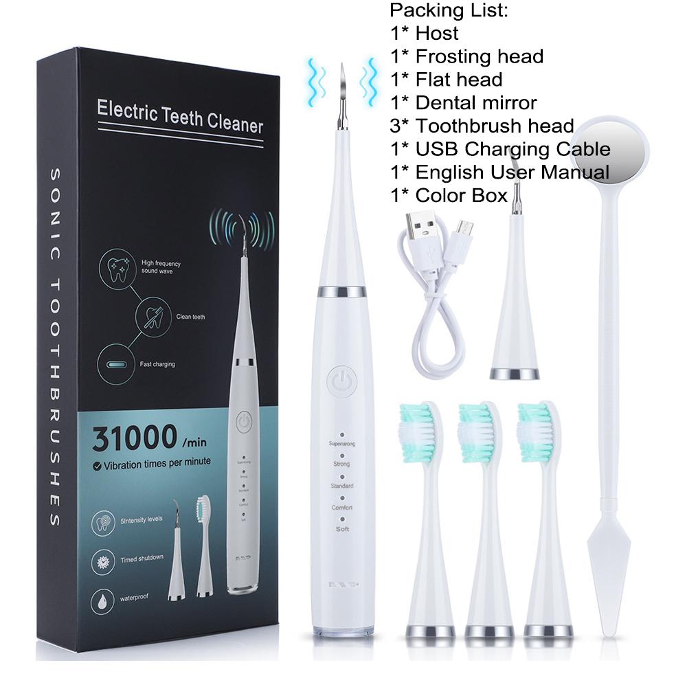 Отбеливание зубов Электрический очиститель зубного камня Звуковой очиститель зубного камня Ирригатор для полости рта Чистящее устройство Зубная щетка Перезаряжаемая