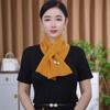 Winter Imitation Wool Blend Knitted Small Scarf Women'S  Versatile Atmosphere Warm Cross Scarf Neck Protection Collar Scarf