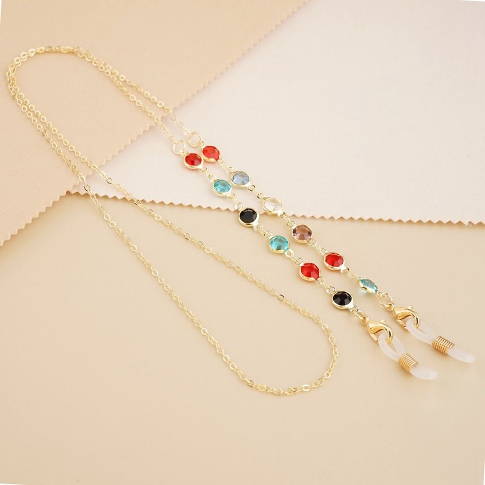 Ремешок для очков со стразами Металлическая цепочка для очков Цепочки для солнцезащитных очков Цепочка для маски Шнурок для очков