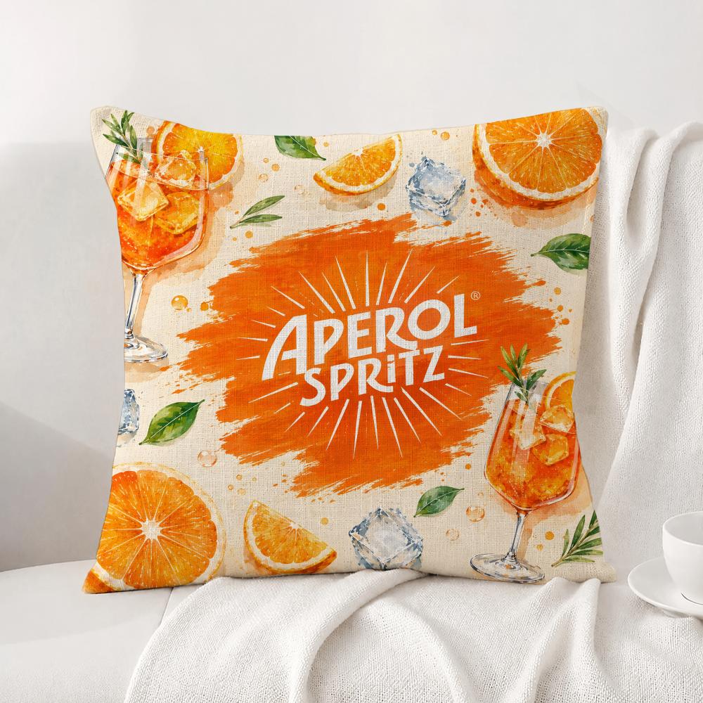 Бренд Aperol Spritz Наволочка из натурального льна Набор наволочек Универсальная декоративная наволочка для дивана спальни кресла