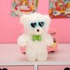 Adorable Furry Keyring Glasses Blush Bear Keychain Animal Shaped Backpack Charm