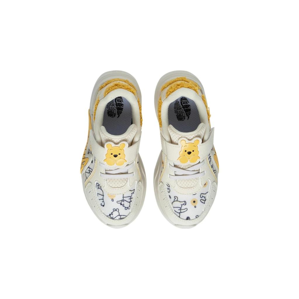 Disney X Li Ning Shock Absorbing Durable Kids Casual Shoes Kids Shoes White Yellow YKNT020-2