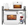DAIWIN Microwave Toaster Range Telescoping Width Adjustable Shelf Load Capacity Above Sink Kitchen Storage Comes with 4 Hooks Rack, Rack, Rack,