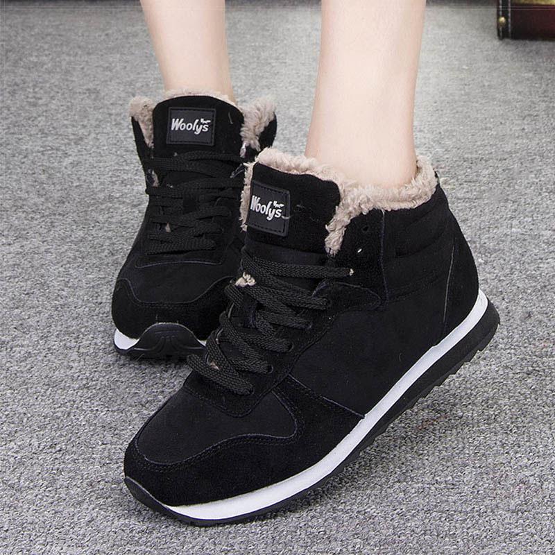 Fashion Women Shoes Women's Fur Shoes For Winter Sneakers Couple Winter Shoes Unisex Casual Sneaker Female Footwear Tennis Plus Size 46