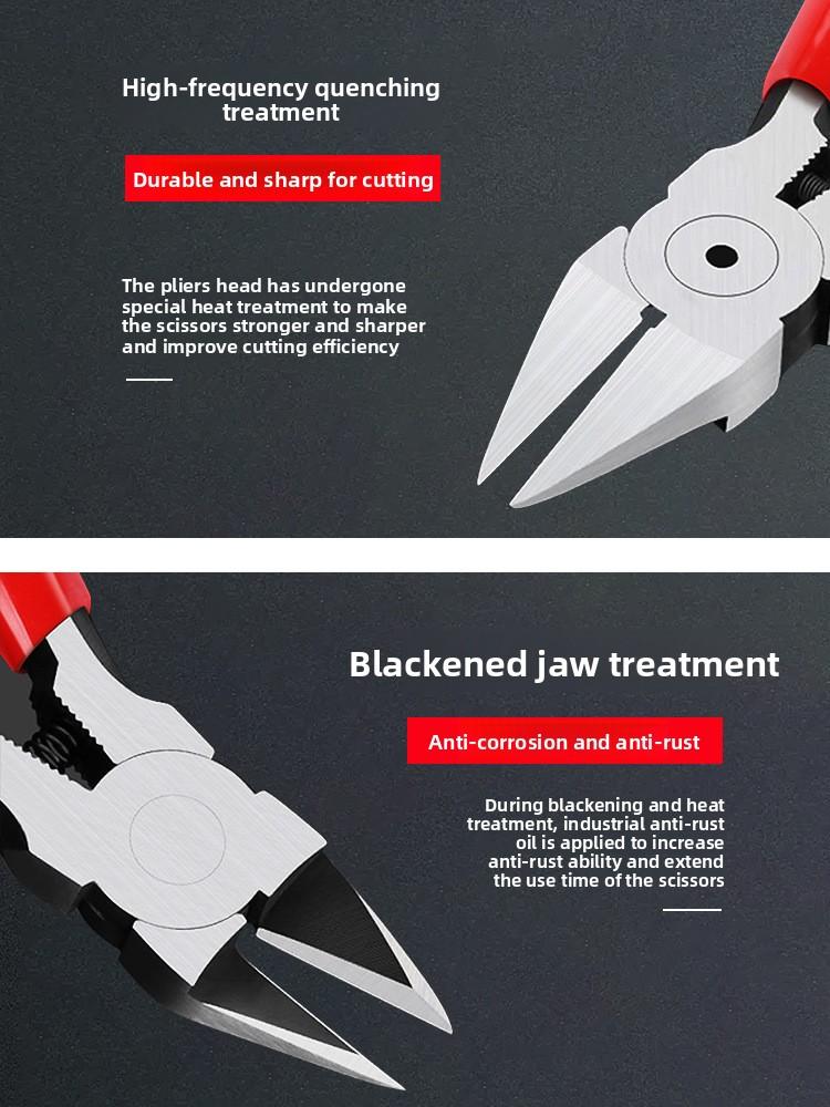Острогубцы с диагональными губками Электронный режущий инструмент для пластикового литника Металлической проволоки Кабеля Прецизионный кусачки заподлицо для DIY ремонта