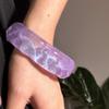 Wave Jelly Color Wide Bracelet Bohemian Retro  Hand Ring Exaggerated Glitter Acrylic Bangle  Girls