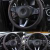 Автостайлинг Чехол на руль автомобиля Дышащий Противоскользящий Автоукрашение Подходит 37-38СМ ПУ кожа