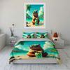 Relaxed Capybara Beach Design Bedding Duvet Cover Set Duvet Cover Pillowcases (1 * Duvet Cover 2 * Pillowcases, without duvet insert)