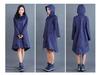 Women's Long-Length Cute Raincoat - Lightweight, Waterproof, Breathable Poncho for Hiking and Japanese Fashion Style.