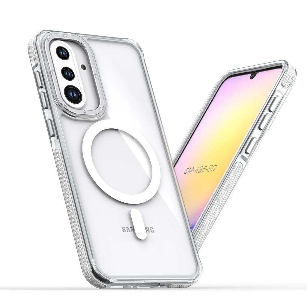 Магнитный прозрачный чехол для Samsung Galaxy A57 A37 A56 A17 A07 A36 A26 A16 A06 A55 A35 A25 A15 A05 A05S A54 A53 A24 A34