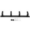 Simple Space Aluminum Row Hooks Wall Mounted Hook for Kitchen Bathroom Wardrobe Black4 Hooks
