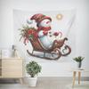 Новый год Рождество Мультяшный Санта Клаус Сани Узор Гобелен Гостиная Диван Домашний Декор Рождественский Подарок