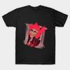 Men Black Print T-shirt Super Large TShirt Alastor Hazbin Hotel No-Cut Transfer Paper Print Cotton Tshirt