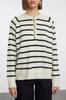 Women's Fashionable Stylish Sweater Stone Soft Textured Basic Striped Knitwear Sweater
