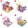 Enlightenment 4101 Girl's Bedroom Building Blocks Set - Educational Pretend Play Toy with Small Particle Assembly.