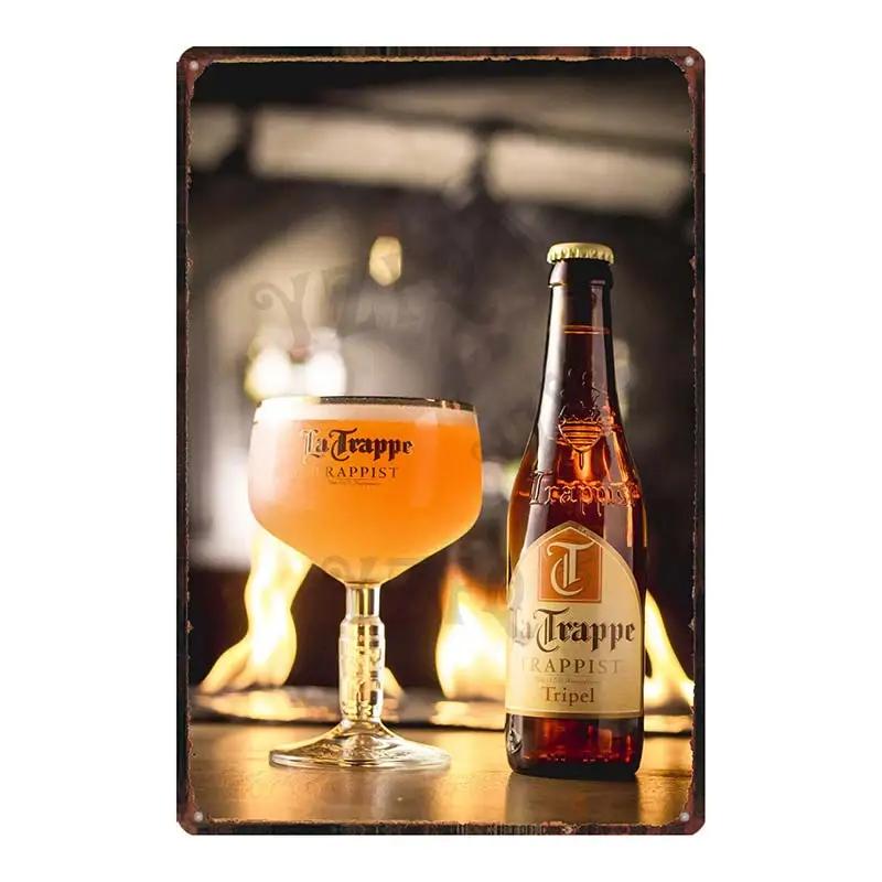 Бельгийское пиво VintageBrugse Zot La Trappe Металлические жестяные таблички для стены Бар Паб Искусство Кухня Кофе Домашний декор 30X20СМ DU-8282A