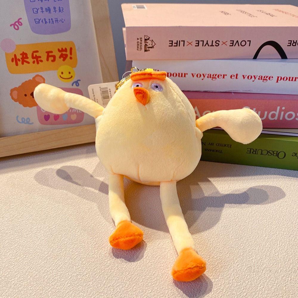 Fluffy Chicken Plush Keychain Girl Heart Chick Stuffed Toys Keychains  Backpack Decor