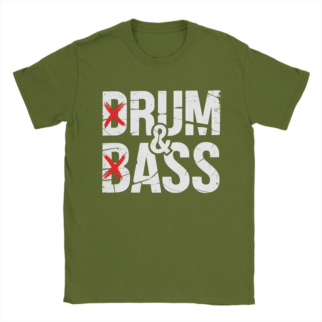 Drum Bass Humor For Music Lovers And Rave Culture Bassheads TShirt Beach Pure Cotton T Shirts For Unisex Tee Shirt Clothing