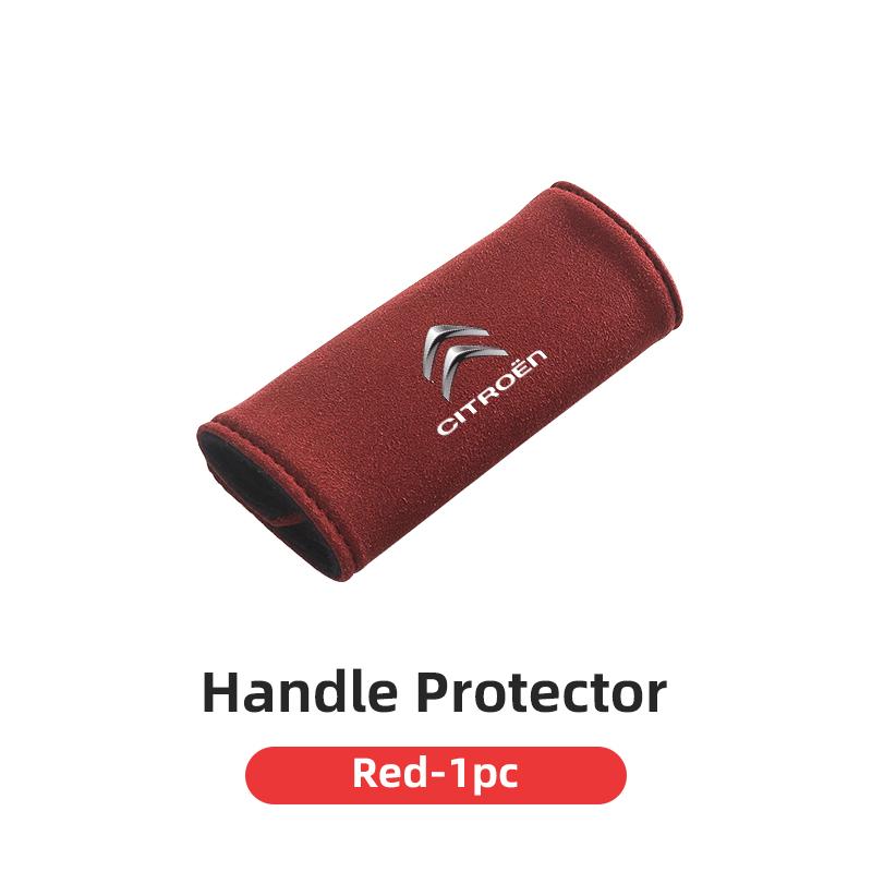 AQP4 Car Interior Roof Handle Cover Suede Roof Grab Handle Grip For Citroen C3 C4 C5 C1 C2 Berlingo Celysee Xsara Picasso Accessories