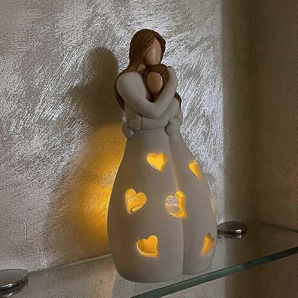 ZENGO Candle Holder Statue W/Flickering Led Candle - Birthday, Mothers Day, Daughters from Mothers Gifts, Mother of The Bride, Bday, Presents