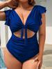 2025 Black Verge Push Up Plus Size Swimwear Women Hollow Push Up One Piece Swimsuit Backless Summer Big Bathing Suit