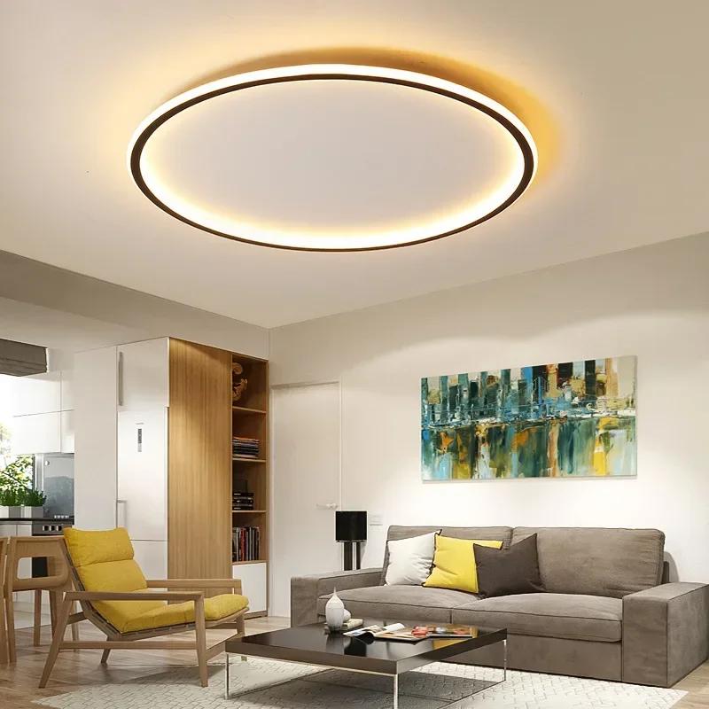 Светодиодная потолочная люстра Nordic Simple Round Ceiling Lights Living Room Dining Room Bedroom Corridor Home Indoor Nordic Lamps Lighting