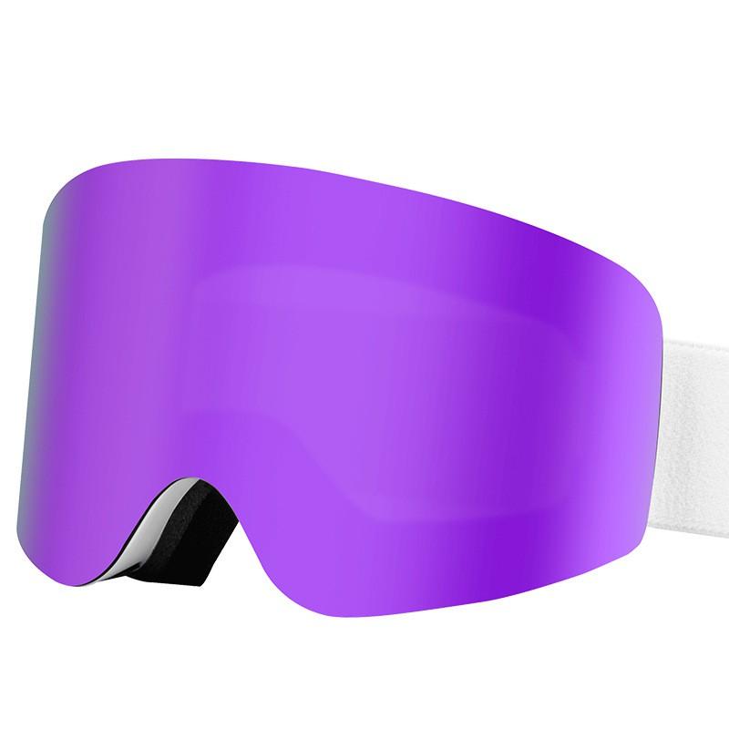 Magnetic Clip-on Ski Goggles With Double Lens Anti-Fog Windproof UV Protection Adults Fits Over Prescription Glasses