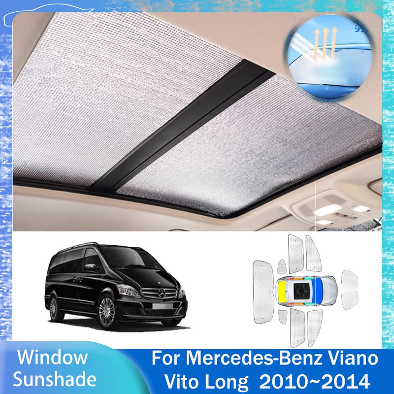 For Mercedes-Benz Viano Vito Long 2003~2014 2012 2013 Car Sunshade Side Window Windshield Sun Shade Protector Parasol Accessorie