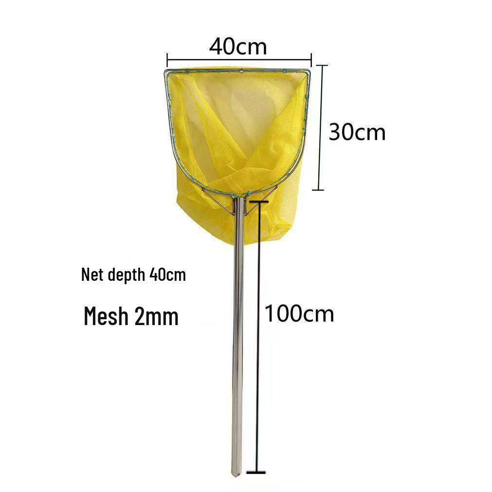 Stainless Steel Small Mesh Fishing Net Set: Includes Dip Net, Shrimp Net, Fry Net, Waterweed Net, and Bag.