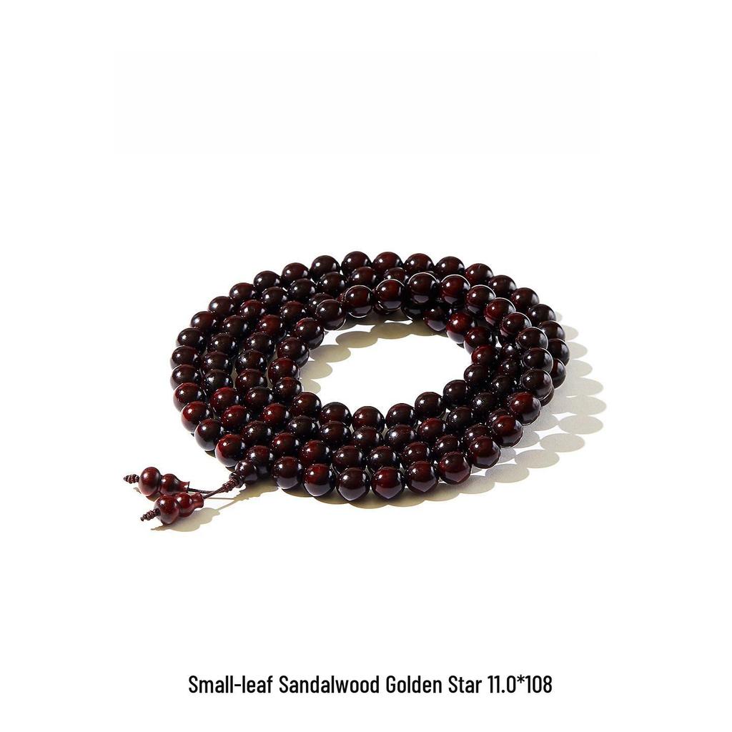 Venus Small-Leaf Red Sandalwood Bracelet: 108 Natural Buddhist Prayer Beads