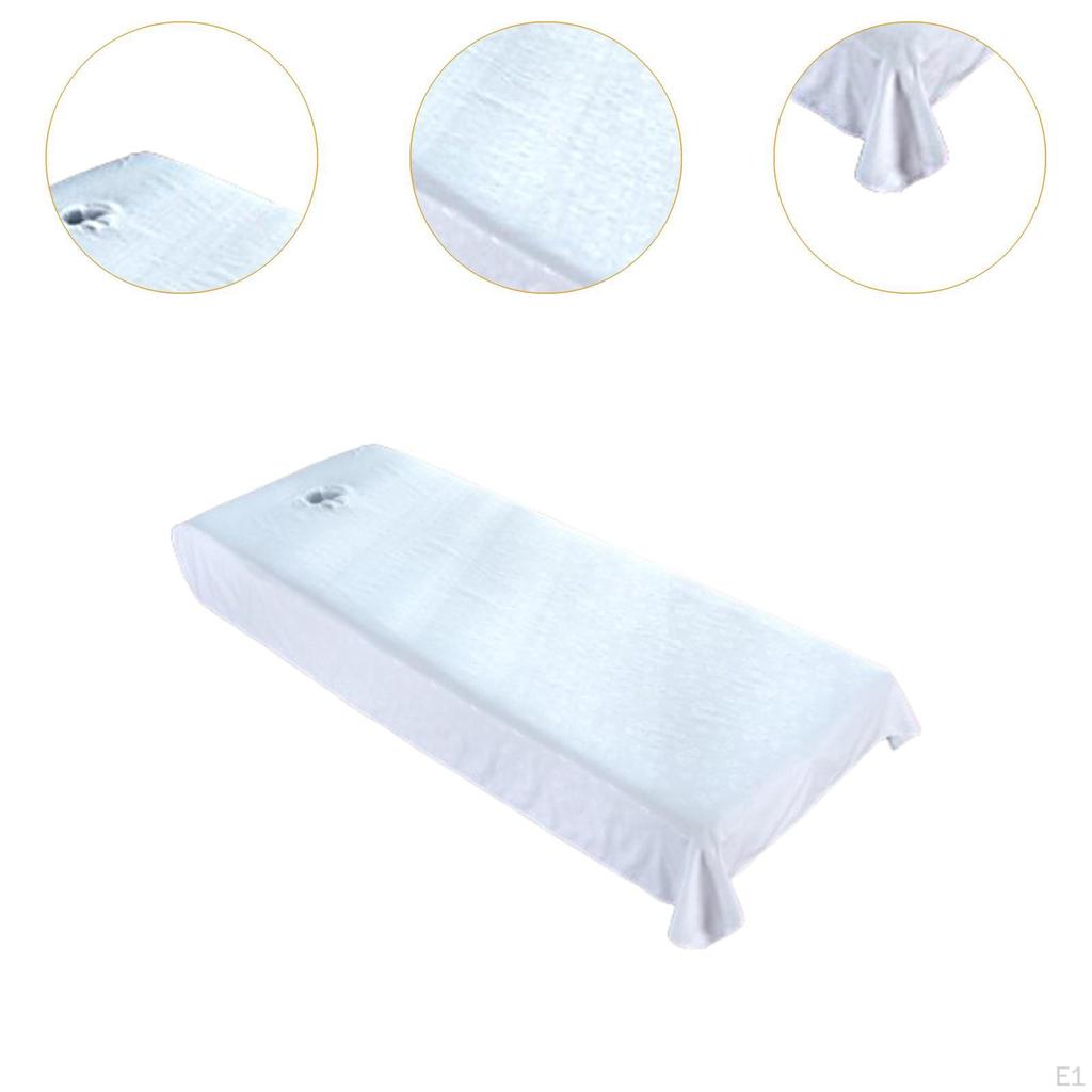 Beauty Bed Sheet Massage Tablecloth Polyester Oil Resistant with Hole Equipment Salon